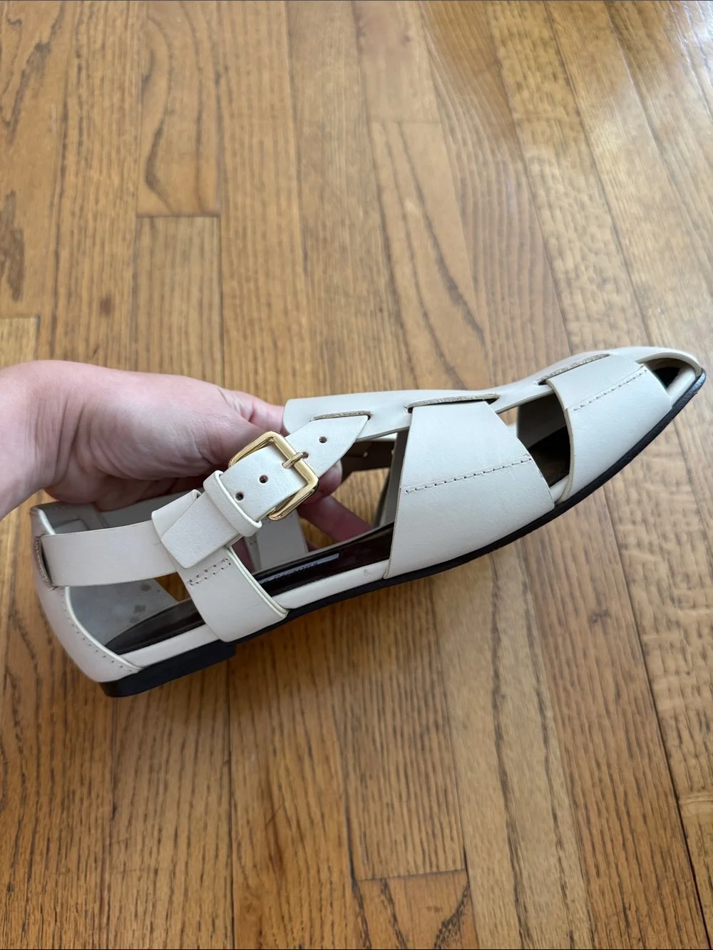 Emme Parsons Ernest Fisherman Shoe Calfskin Ivory size 40 / 9-9.5